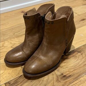 Brown Leather Ankle Boots by Bed Stu cobbler